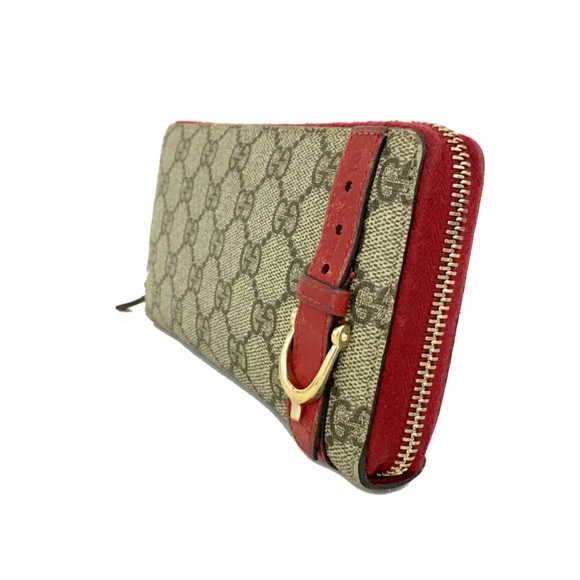 🏆💎💯 GUCCI Nice GG Logo PVC Zip Around Long Wallet - Picture 3 of 8